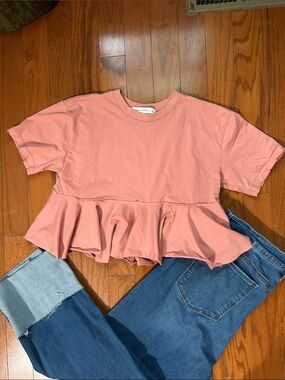Peplum Short Sleeve Top